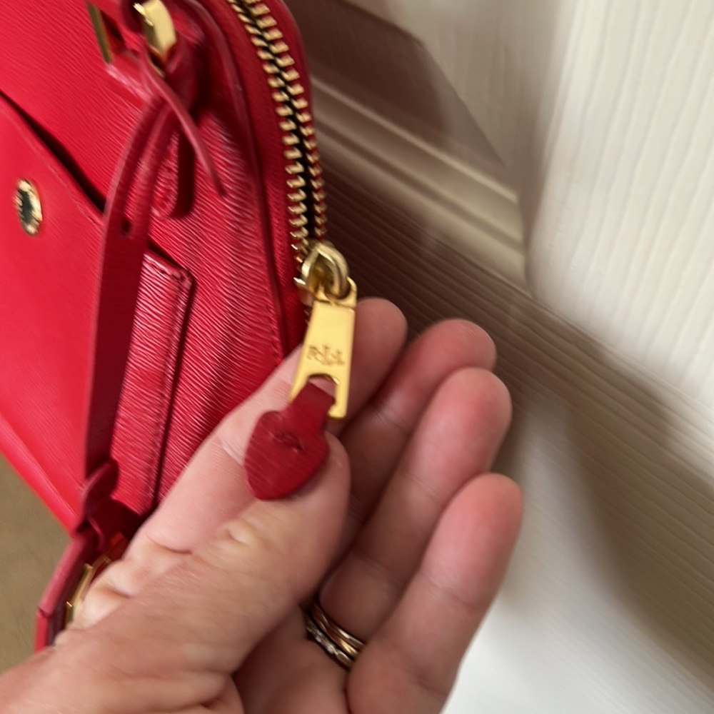 Beautiful Ralph Lauren Red Crossbody Handbag with Dust Bag - Picture 3 of 6